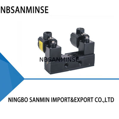 Het Type van de Buisplaat van SANMIN Explosiebestendige Dubbele Pneumatische de Solenoïdeklep van de Rol70°c NBR Verbinding 0.15-0.8Mpa DC24V 3.5W