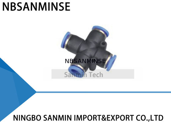 PZ gelijke de Unie van de 4 Manierbuis Dwars Diverse de Montageduw van de Schakelaar Pneumatische Pijp in Koppeling Sanmin