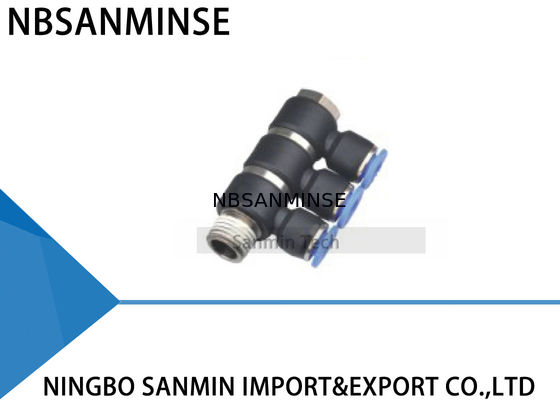 De Unie van de buis Universele Drievoudige Tak de Luchtduw van de Montage Plastic Banjo in Wartel Snelle Schakelaar Sanmin