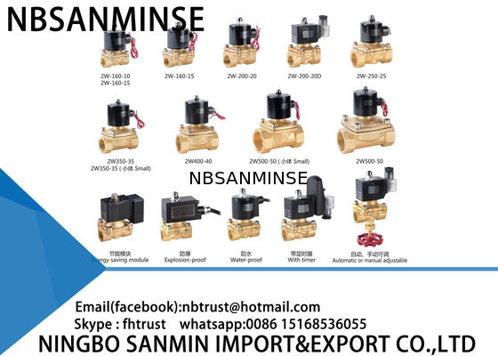 2W van het de Klepmessing van de reekssolenoïde van het de Klepwater de Klep van de de Klepstoom Anti - de Klep van de Explosiesolenoïde