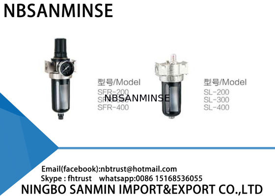 SFR 1/4 3/8 van de het Smeermiddel Compact Structuur van de Filterregelgever Lage Drukverlies