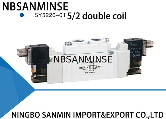 SY5000 mini Pneumatische Stofdichte Positie 5/2 5/3 van de Solenoïdeklep 220VAC