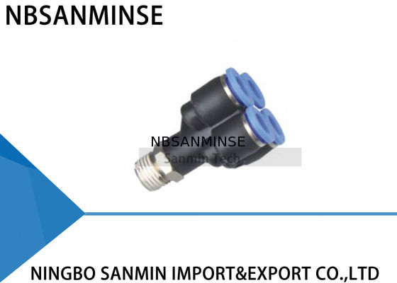 Van de de Luchtmontage van PXT Pneumatische Snelle Schakelaar 5 Manier Dubbele Y Type Duw in Gezamenlijke Sanmin