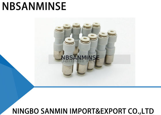 Pneumatische Snel van PCVU verbindt de Gealigneerde de Unie van de Controleklep van het de Compressorone touch van de Montagelucht Schakelaar Sanmin