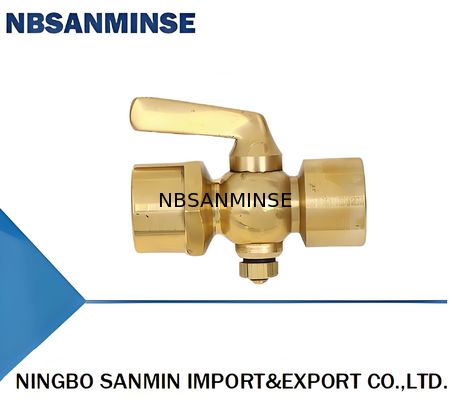 305-DN6 305-DN10 305-DN15 Dubbelkop koper drukmeter stekker met koperen afdichting