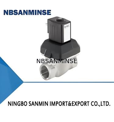 Servo-gestuurde 2/2-weg membraanafsluiter met staal materiaal en messing magneetventiel