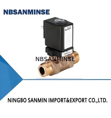 Servo-gestuurde 2/2-weg membraanafsluiter met staal materiaal en messing magneetventiel
