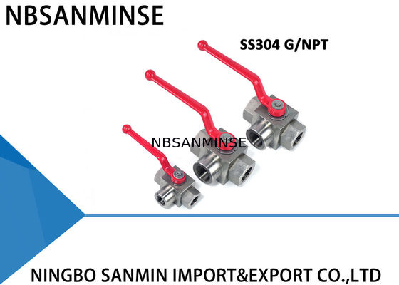De industriële Hydraulische Van de het WaterKogelklep van de Kogelklephoge druk Goede Prestaties Met drie richtingen
