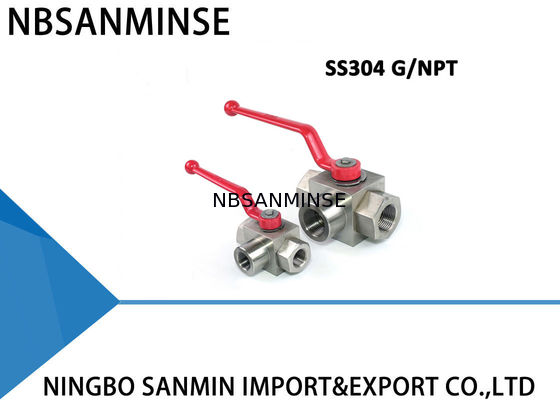 De industriële Hydraulische Van de het WaterKogelklep van de Kogelklephoge druk Goede Prestaties Met drie richtingen