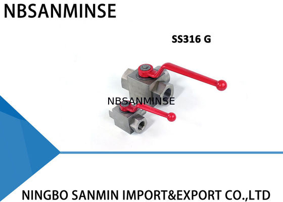 Van de de Kogelklepcorrosie van KHB3K SS316 Hydraulische De Weerstands Normale Temperatuur Met drie richtingen