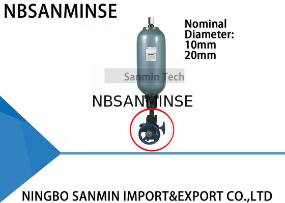 Kleptype 20mm van de saldomijter Sluitklep voor Hydraulische Blaasaccumulator