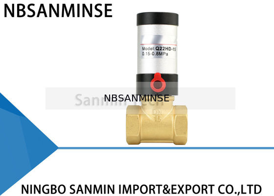 Q22HD van het de Klepmessing van de reeks de Pneumatische Controle Klep van de het Roestvrije staal Materiële Lucht Aangedreven Zuiger voor waterlucht