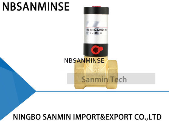 Q22HD van het de Klepmessing van de reeks de Pneumatische Controle Klep van de het Roestvrije staal Materiële Lucht Aangedreven Zuiger voor waterlucht