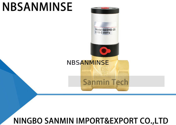 Q22HD van het de Klepmessing van de reeks de Pneumatische Controle Klep van de het Roestvrije staal Materiële Lucht Aangedreven Zuiger voor waterlucht
