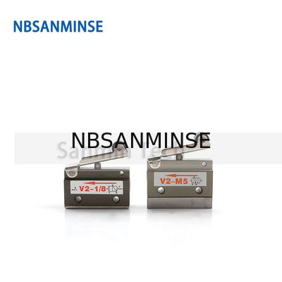 NBSANMINSE V2-M5 V2-1/8 2/2 van de de Controleklep van Mechnical van de Manierlucht van de de Rolklep Pneumatische Bidirectionele de Automatiseringslijn