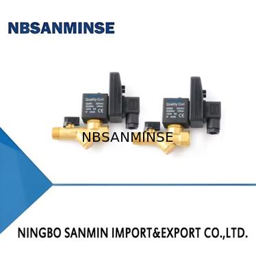 NBSANMINSE Elektronisch afvoerklep G1/2 1.6 Mpa SR-B-15 Messing solenoïde klep DC24V AC220V Air Compressor Drainer